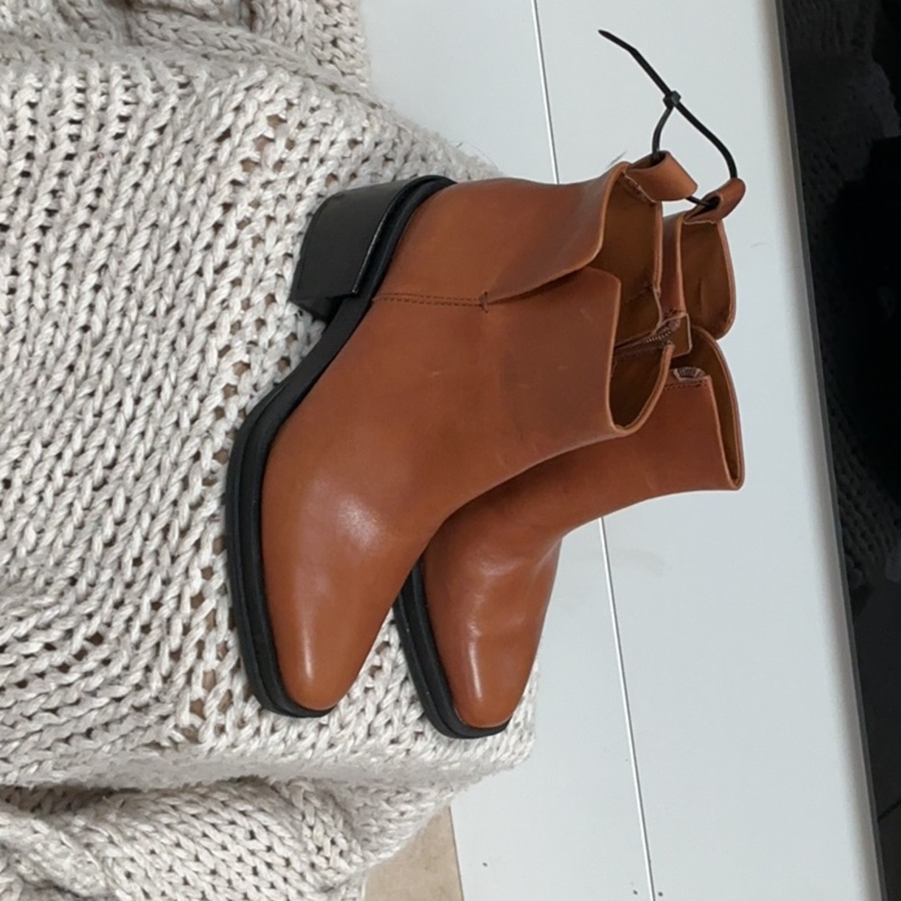 Franco Sarto Tan Ankle Booties with Chelsea Silhouette